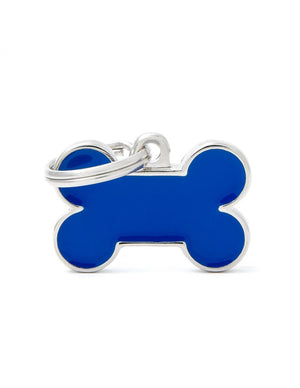 MyFamily Bone Pet ID Tag, Blue