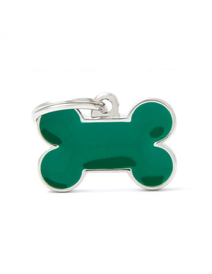 MyFamily Bone Pet ID Tag, Green