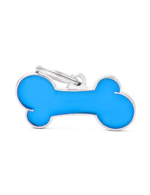 MyFamily Classic Bone Pet ID Tag, Light Blue