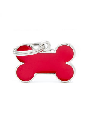 MyFamily Bone Pet ID Tag, Red