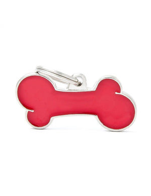 MyFamily Classic Bone Pet ID Tag, Red