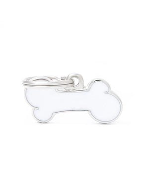 MyFamily Classic Bone Pet ID Tag, White