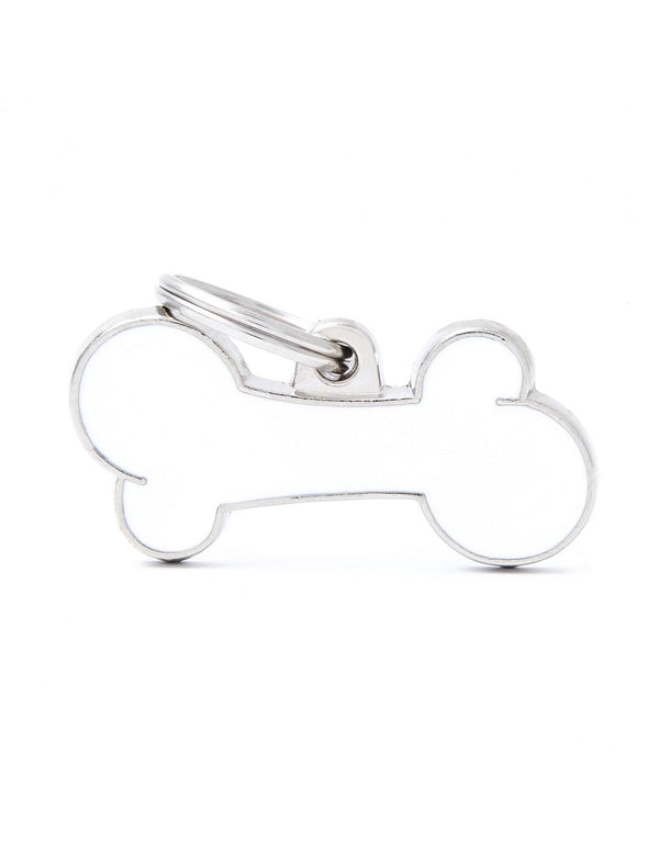 MyFamily Classic Bone Pet ID Tag, White
