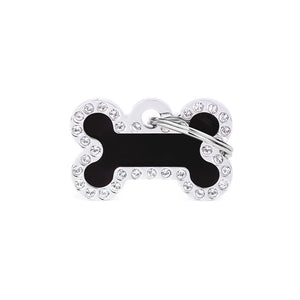 MyFamily Glam Bone Pet ID Tag, Black