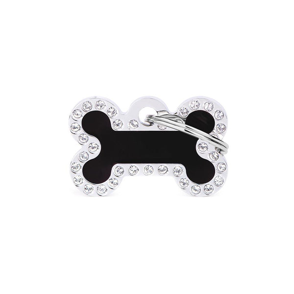 MyFamily Glam Bone Pet ID Tag, Black