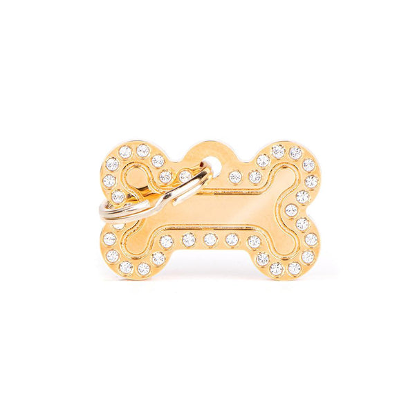 MyFamily Glam Bone Pet ID Tag, Gold