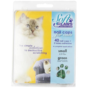 Soft Claws Caps en vinyle pour griffes de chat, Vert