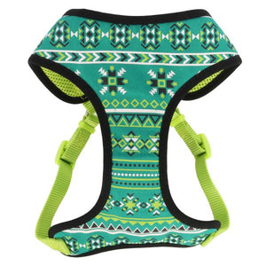 Ribbon Designer Wrap Adjustable Dog Harness, Lime Southwest Stars