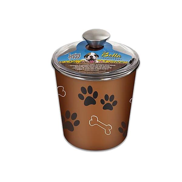 Loving Pets Bella Dog Treats Canister, Copper