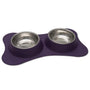 Loving Pets Dolce Bone Shaped Flex Dog Diner, Plum