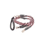 Bun-gee Pup-ee Double Dog Leash, Pink/Black