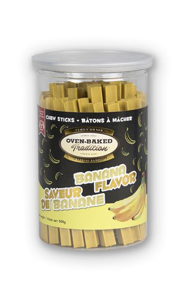 Oven-Baked Tradition Bâtonnets à mâcher Friandises pour chiens à la banane