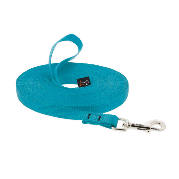 Lupine Pet Basic Solids Training Dog Leash, Aqua