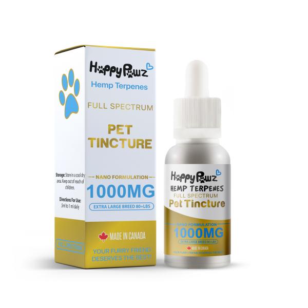 Happy Pawz Tincture Alternative Supplement for Pets, 1000mg