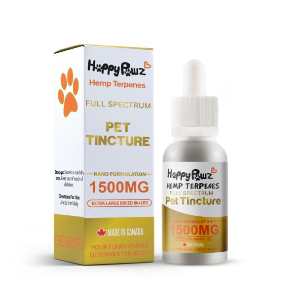 Happy Pawz Tincture Alternative Supplement for Pets, 1500mg