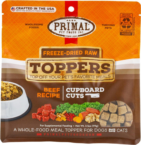 Primal Toppers Beef Freeze-Dried Raw Dog & Cat Food Topper