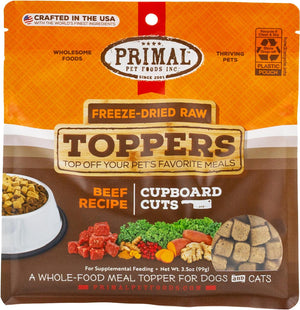 Primal Toppers Beef Freeze-Dried Raw Dog & Cat Food Topper