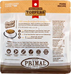 Primal Toppers Pork Freeze-Dried Raw Dog & Cat Food Topper