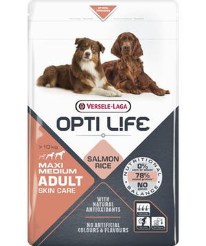Versele-Laga Opti Life Skin Care Salmon Rice Medium & Maxi Adult Dry Dog Food