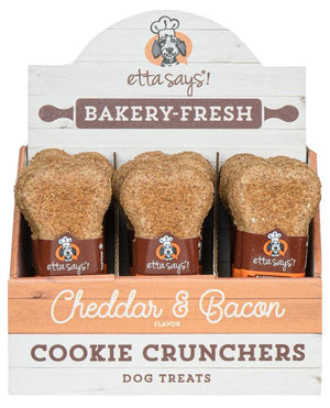 Etta Says! Bakery-Fresh Cookie Crunchers Cheddar & Bacon Dog Treats