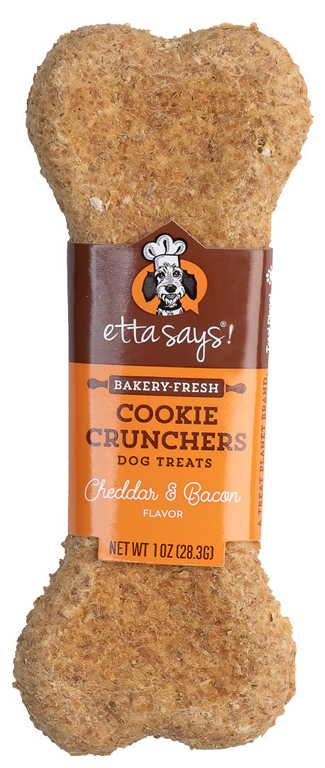 Etta Says! Bakery-Fresh Cookie Crunchers Cheddar & Bacon Dog Treats