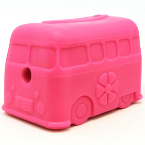 SodaPup MuttsKickButt Jouet distributeur de friandises Van rétro Surf's Up pour chiens, Rose, Grand Largeur