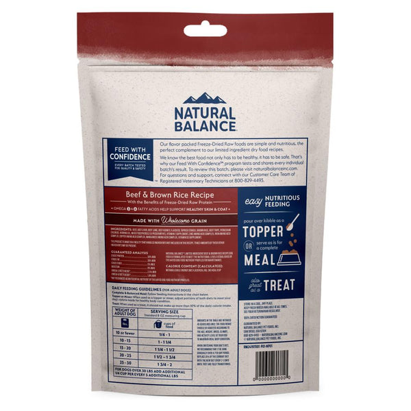 Natural Balance Limited Ingredient Beef & Brown Rice Recipe Freeze-Dried Raw Dog Food
