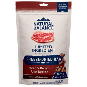 Natural Balance Limited Ingredient Beef & Brown Rice Recipe Freeze-Dried Raw Dog Food