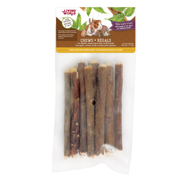 gâteries pour petits animaux Living World Chews Neem Wood Sticks