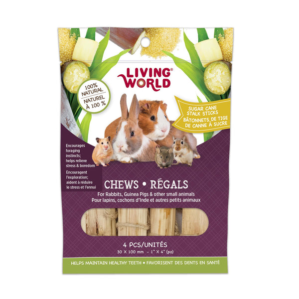 gâteries pour petits animaux Living World Chews Sugarcane Sticks