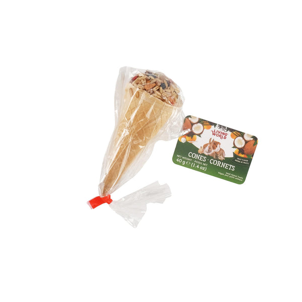 Living World Cones Fruit Flavor Small Animal Treats