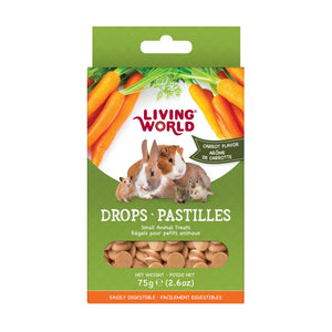 gâteries pour petits animaux Living World Drops à saveur de carotte