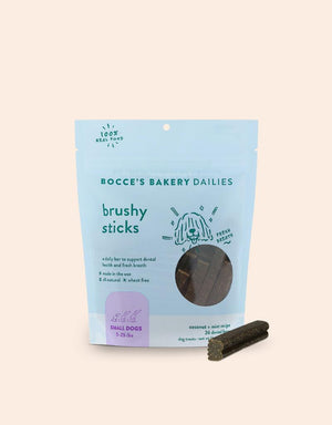 Bocce's Bakery Dailies Brushy Sticks Treats for Small Dogs