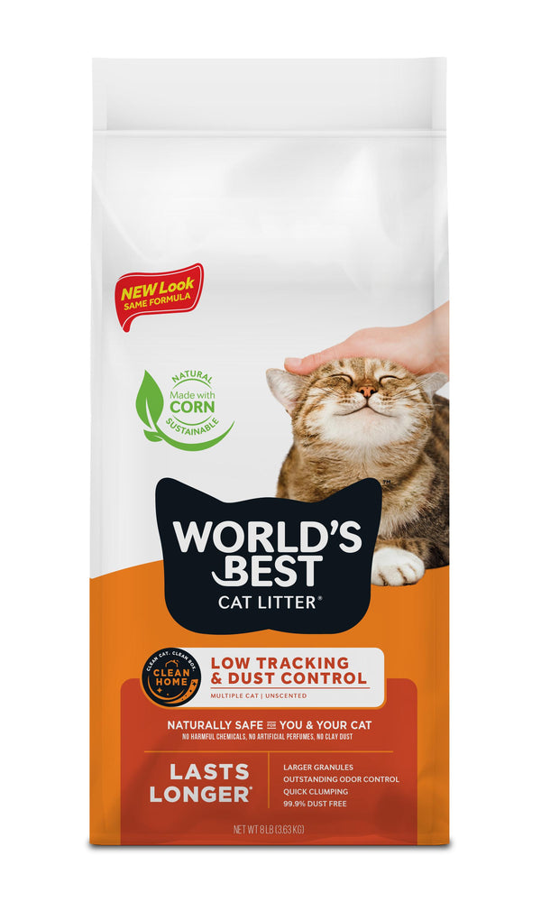 World's Best Litière multiple pour chats à faible dispersion et contrôle de la poussière