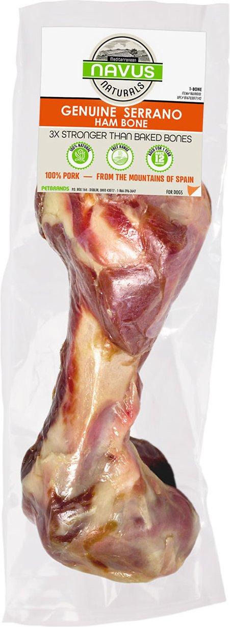 Navus Naturals Friandises Os de jambon Serrano authentique pour chiens.