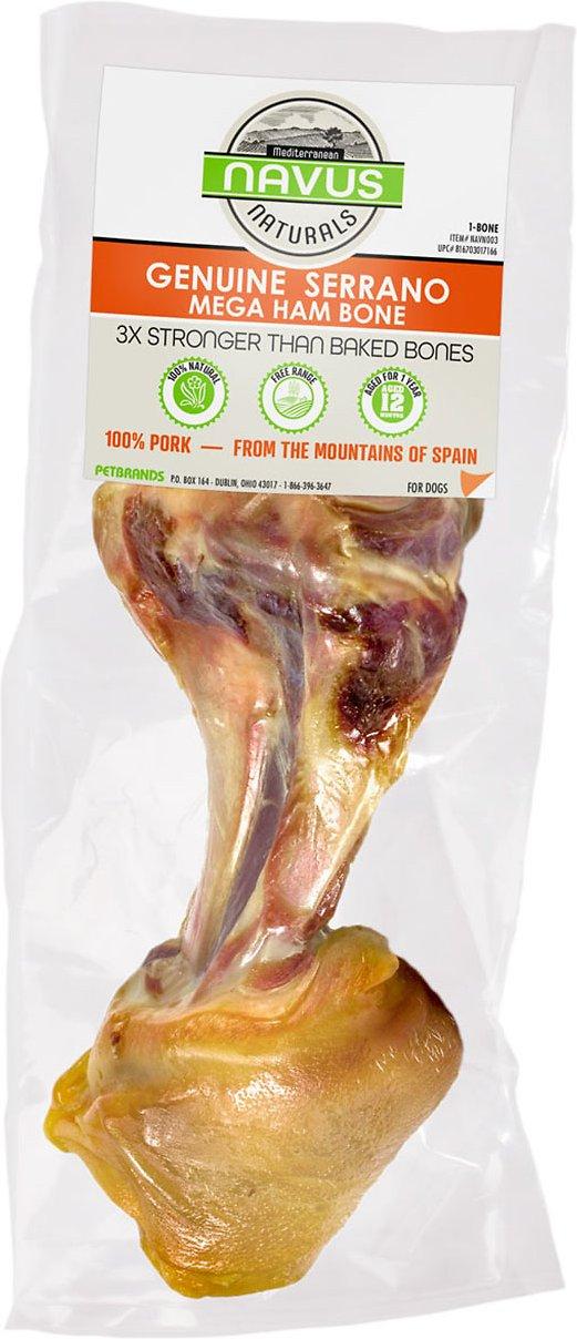 Navus Naturals Genuine Serrano Mega Ham Bone Dog Treats