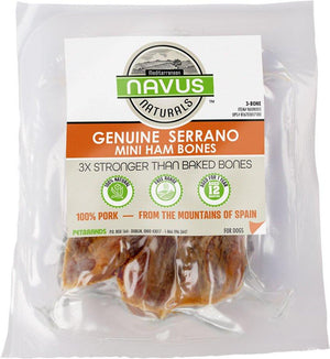 Navus Naturals Genuine Serrano Mini Ham Bone Dog Treats