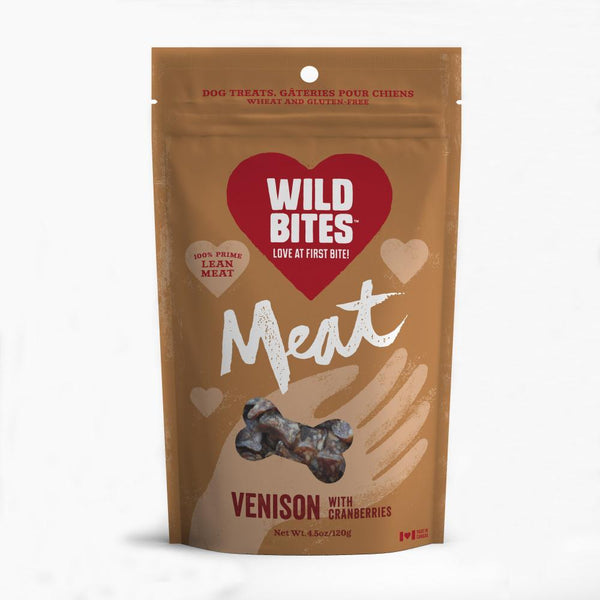 Wild Bites Friandises pour chiens Venaison aux canneberges