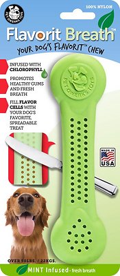 Pet Qwerks Flavorit Breath Mint Flavor Infused Nylon Bone Dog Toy
