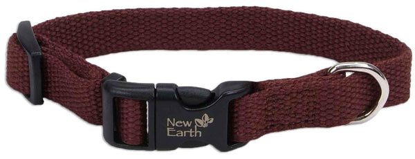New Earth Soy Adjustable Dog Collar, Chocolate