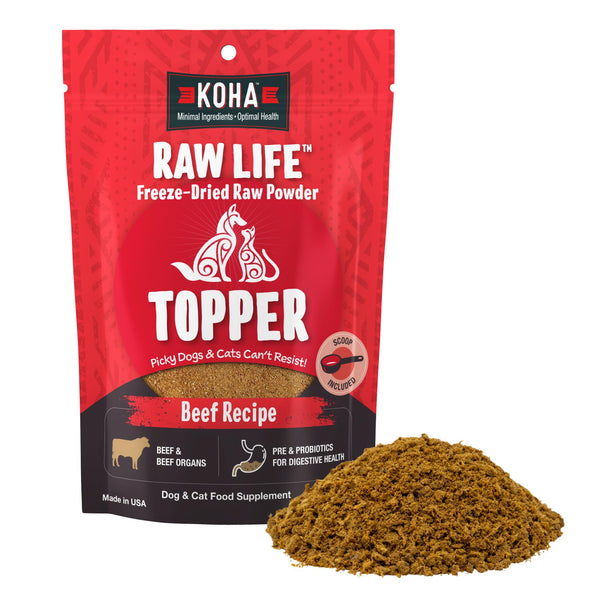 KOHA Raw Life Beef Freeze-Dried Dog & Cat Food Topper