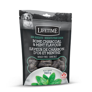 Lifetime Bone Charcoal & Mint Flavor Biscuits Dog Treats