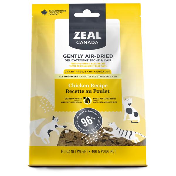 Zeal Canada Nourriture sèche à l'air douce recette au poulet pour chats