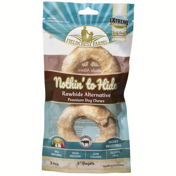 Fieldcrest Farms Nothin' to Hide Bagel Beef Pack Dog Treats