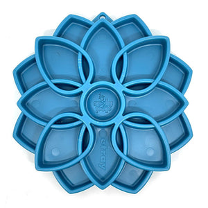SodaPup Plateau d’enrichissement eTray avec design Mandala, distributeur lent pour chiens, Bleu