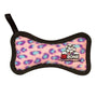 Tuffy Bone Dog Toy, Pink Leopard