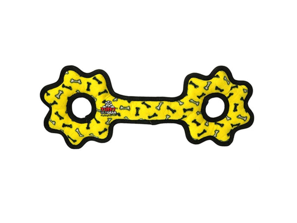 Tuffy Ultimate Tug-O-Gear Dog Toy, Yellow Bones