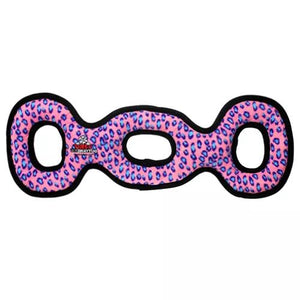Tuffy Ultimate 3-Way Tug Dog Toy, Pink Leopard