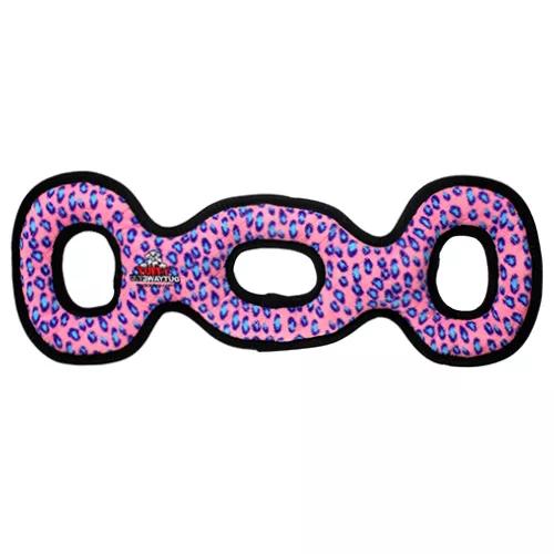 Tuffy Ultimate 3-Way Tug Dog Toy, Pink Leopard