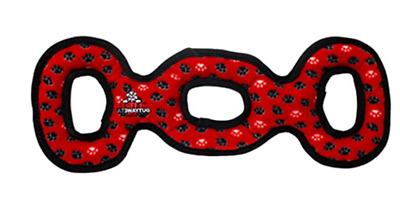 Tuffy Ultimate 3-Way Tug Dog Toy, Red Paws